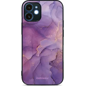 Pouzdro na mobilní telefon Lesklý kryt Mobiwear Glossy - Apple iPhone 12 - G050G - Fialový mramor - VÝPRODEJ (Mobiwear Glossy obal, pouzdro, kryt na mobilní telefon Apple iPhone 12 - G050G - Fialový mramor)