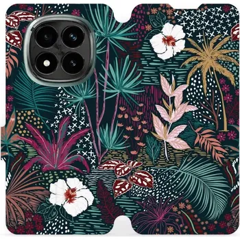Flipové pouzdro Mobiwear - Xiaomi Redmi Note 14 Pro Plus 5G - VP13S Temná flóra (Knížkové flip pouzdro, obal, kryt na mobil Xiaomi Redmi Note 14 Pro Plus 5G - VP13S Temná flóra, materiál Umělá kůže + TPU - ochrana 360°, stojánek, silikonová vanička,)