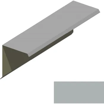 Ukončení pultové střechy RS312S-75 SP&nbsp;25 RAL 9007 tmavě stříbrná