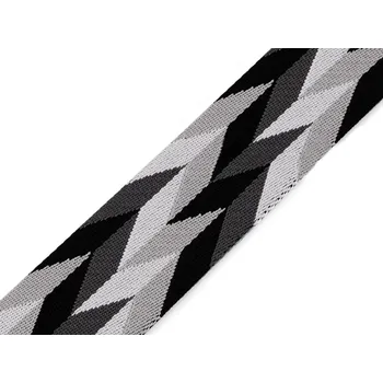 Oboustranný popruh šíře 50 mm, barva 1 šedá černá