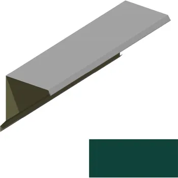 Ukončení pultové střechy RS312A-75 SP 25 s okapnicí RAL 6005 zelená