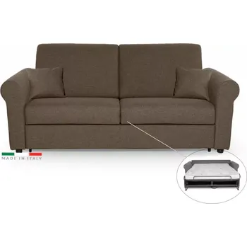 Pohovka Pohovka SAVONA s rozkladem na každodenní spaní, hnědá (penelope 04), 140