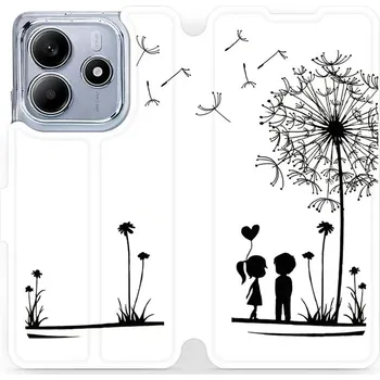 Pouzdro na mobilní telefon Flipové pouzdro Mobiwear - Xiaomi Redmi Note 14 5G - MH16P Dvojice s pampeliškou (Knížkové flip pouzdro, obal, kryt na mobil Xiaomi Redmi Note 14 5G - MH16P Dvojice s pampeliškou, materiál Umělá kůže + TPU - ochrana 360°, stojánek, silikonová vanička,)