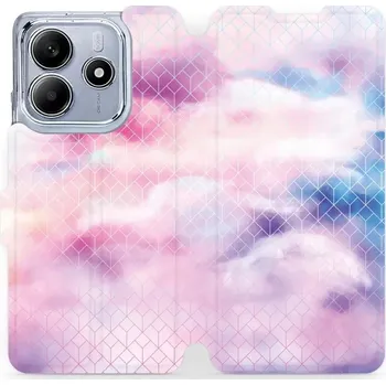 Pouzdro na mobilní telefon Flipové pouzdro Mobiwear - Xiaomi Redmi Note 14 5G - MR02S Vodovkové obrazce (Knížkové flip pouzdro, obal, kryt na mobil Xiaomi Redmi Note 14 5G - MR02S Vodovkové obrazce, materiál Umělá kůže + TPU - ochrana 360°, stojánek, silikonová vanička, magnetické)