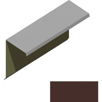 Ukončení pultové střechy RS360S-60 SP 25 RAL 8017 hnědá