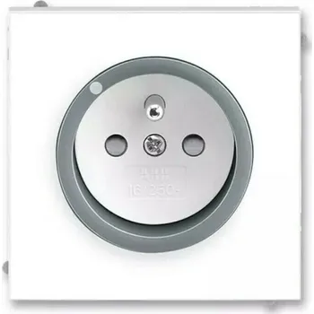 Elektrická zásuvka Zásuvka 230 V jednonásobná ABB Neo IP 40 s optickou signalizací bílá/ledová šedá