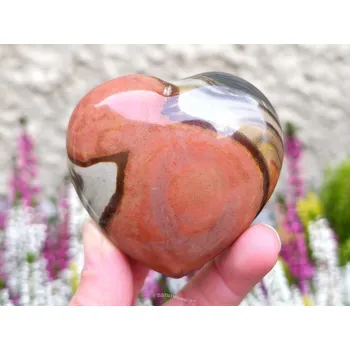 Přírodní kámen Srdce jaspis pestrý z Madagaskaru 162g