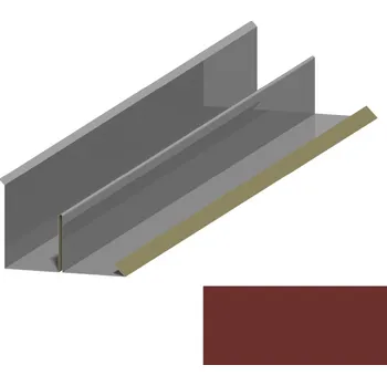 Střešní lemovaní Lemování ke zdi boční RS416BAD SP 25 RAL 3009 cihlově hnědá