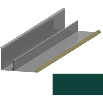 Střešní lemovaní Lemování ke zdi boční RS416BD SP 25 RAL 6005 zelená