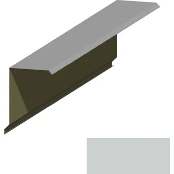 Střecha Lemování okraje RS360Q SP&nbsp;25 s okapnicí RAL 9006 stříbrná