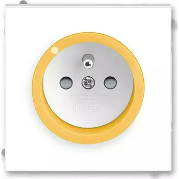 Elektrická zásuvka Zásuvka 230 V jednonásobná ABB Neo IP 40 s optickou signalizací bílá/ledová oranžová
