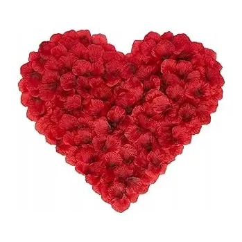 umělá květina Umělé červené okvětní lístky růží ANAOO svatba svaté přijímání 1500 ks