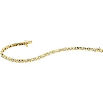 Náramek Zlatý náramek s diamanty - 19 cm - 0,32 ct - ryzost 585 - 105.567