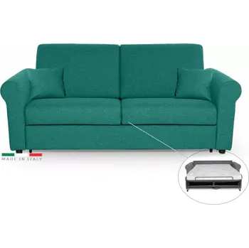 Pohovka Pohovka SAVONA s rozkladem na každodenní spaní, tyrkysová (penelope 18), 140