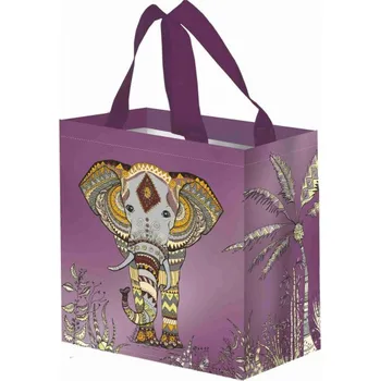 Nákupní taška Taška lamino 10l Slon fialová