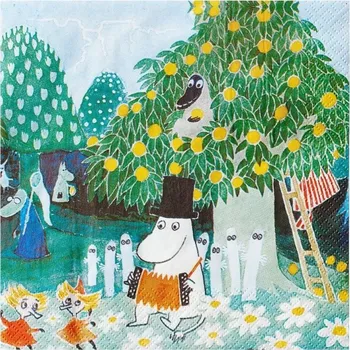 Papírový ubrousek Havi Ubrousky Moomin Magic meadow 33x33cm, 20ks