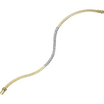 Náramek Zlatý náramek s brilianty - 18 cm - 0,32 ct - ryzost 585 - 211.232