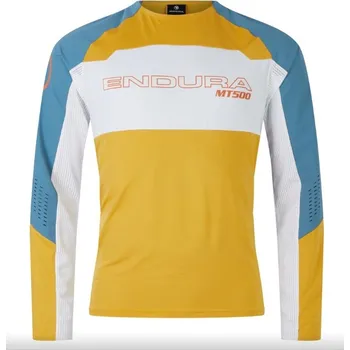 cyklistický dres Dres ENDURA MT500 Burner Lite L/S E3230YM - Mustard, pánský Velikost: M, Varianta: Mustard
