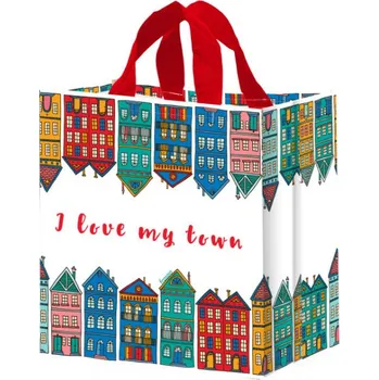 Taška lamino 24l I Love my town BÍLÁ