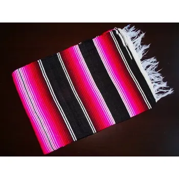 Přehoz na lůžko Serape (růžovočerné)