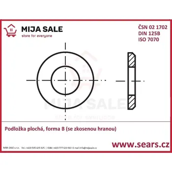 podložka ISO7090 200HV M12 podložka se zkosením, ocel pozink (500 ks)