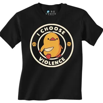 Chlapecké tričko Dětské tričko Vybral jsem si násilí I choose violence (Od 3 do 13 let) (Velikost: 12-13, Barva: Černá)