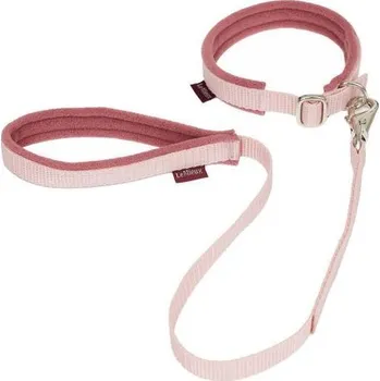 plyšák Obojek + vodítko pro plyšového pejska LeMieux Pink