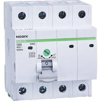 vypínač na DIN lištu Noark 100882 Ex9I125 4P 63A Instalační vypínač, šířka 4 moduly, 4pól, 63A (Ex9I125 4P 63A)