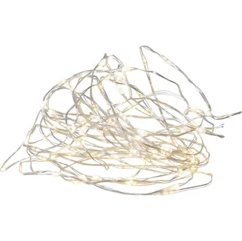 Vánoční dekorace LED světelný řetěz 100 světýlek délka 5 m Star Trading Dew Drop - stříbrný