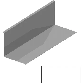 Střešní lemovaní Lemování ke zdi rovnoběžné s okapem RS312S-105 SP 25 RAL 9010 bílá