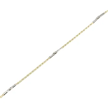 Náramek Zlatý náramek bicolor PATTIC AU 585/1000 1,85 gr BA172403-20