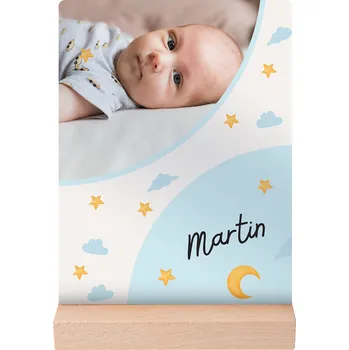 Obraz Fotografie miminka na akrylovém skle se stojanem - chlapeček Zvolte variantu: Světlý stojan