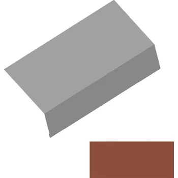 Střecha Okapový plech RS250S-150 SP&nbsp;35&nbsp;TEX 2M38A cihlová