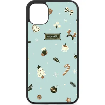 Náhradní kryt pro mobilní telefon Kryt na mobil iPhone green winter iPhone: 16