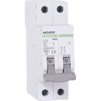 modulární přístroj a rozvaděč NOARK 110781 Ex9B40J 2P C20 Úzký instalační jistič 27 mm, 6 kA, char. C, 20 A, 2pól (Ex9B40J 2P C20)