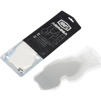 Motocyklové brýle strhávací slídy plexi STANDART pro brýle ARMEGA, 100% (50 vrstev v balení, čiré)