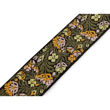 Popruh s výšivkou šíře 50 mm