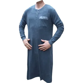 Pánská noční košile xcena Teplé noční košile froté s knoflíčky Velikost: XXXL