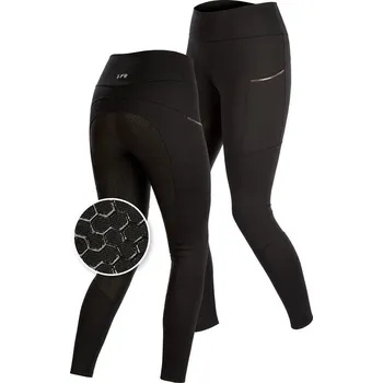 Jezdecké kalhoty Dámské jezdecké legíny LITEX černé Barva: černá, Velikost: L