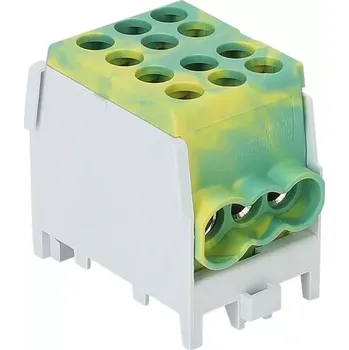 Tracon FLECU-25-16-3ZS Rozvodná svorka odbočná, na DIN lištu, zeleno-žlutá (Tracon FLECU-25-16-3ZS)
