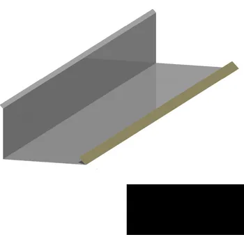 Střešní lemovaní Lemování ke zdi boční RS312B SP 25 RAL 9005 černá