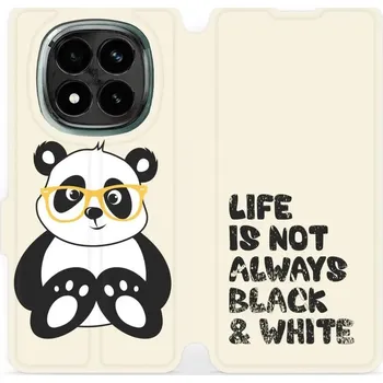 Pouzdro na mobilní telefon Flipové pouzdro Mobiwear - Xiaomi Redmi Note 14 Pro Plus 5G - M041S Panda - life is not (Knížkové flip pouzdro, obal, kryt na mobil Xiaomi Redmi Note 14 Pro Plus 5G - M041S Panda - life is not, materiál Umělá kůže + TPU - ochrana 360°, stojánek, silikonov