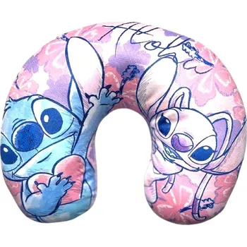 Cestovní polštářek AYMAX Polštářek cestovní podkova LILO A STITCH růžový