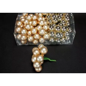 DEKORACE - Baňky skleněné, champagne, sada 144 ks