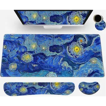 Podložka pod myš Huado XXL ergonomický set podložek k PC4v1 Abstraktní noční obloha Huado 97k-cube