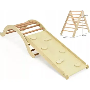 Dětská houpačka Dětská dřevěná sestava - dřevěné domácí dětské hřiště XXL - sestava