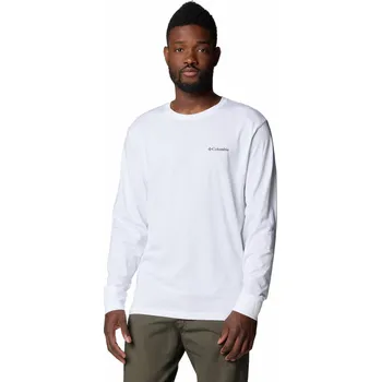 Pánské tričko Columbia North Cascades Long Sleeve Tee M 1834021119 - white/hex flag XL