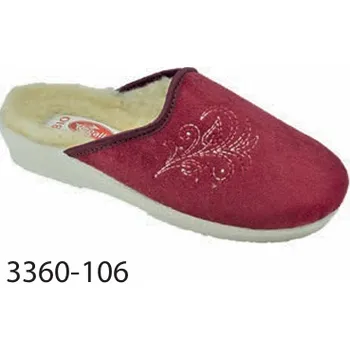 Dámské pantofle Dámské pantofle zateplené Rogallo - bordó s výšivkou Velikost: 38