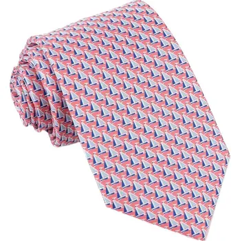 Kravata Hedvábná kravata růžová s lodičkou, HEDVÁBNÝ SVĚT