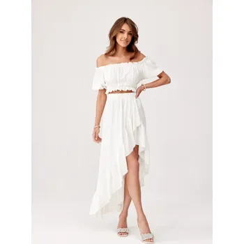 Dámské šaty Dámský komplet 182620 smetanový - Roco Fashion 36